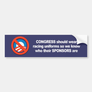 Adesivo Para Carro ANTI-OBAMA- o congresso deve vestir uniformes