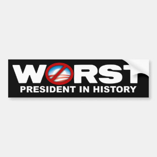 Adesivo Para Carro Anti Obama - o presidente o mais mau na história