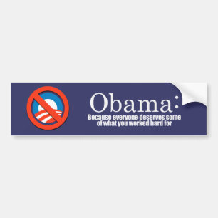 Adesivo Para Carro Anti-Obama - porque todos merece seu dinheiro