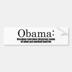 Adesivo Para Carro Anti-Obama - porque todos merece seu dinheiro