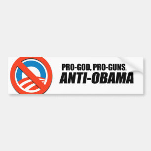 Adesivo Para Carro Anti-Obama - PRO-GOD PRO-GUNS ANTI-OBAMA