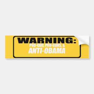 Adesivo Para Carro Anti-Obama - PRO-GOD PRO-GUNS ANTI-OBAMA Bumpersti