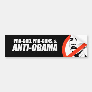 Adesivo Para Carro Anti-Obama - PRO-GOD PRO-GUNS ANTI-OBAMA Bumpersti