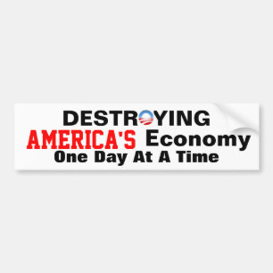 Adesivo Para Carro Anti-obama que destrói a economia de América