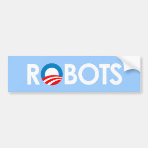 Adesivo Para Carro Anti-Obama - robôs brancos