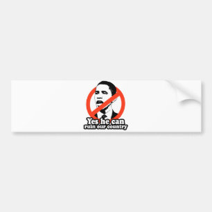 ADESIVO PARA CARRO ANTI-OBAMA/SIM PODE ARRUINAR NOSSO PAÍS