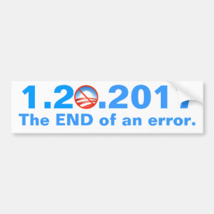 Adesivo Para Carro Anti-Obama - último dia - o fim de um erro