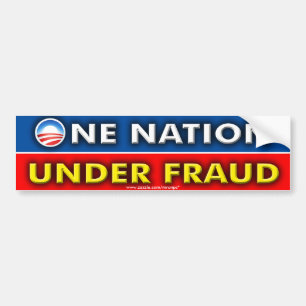 Adesivo Para Carro Anti Obama "uma nação sob a fraude"
