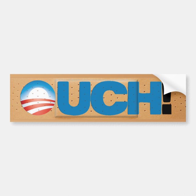 Adesivo Para Carro Anti ObamaCare: OUCH! (Frente)
