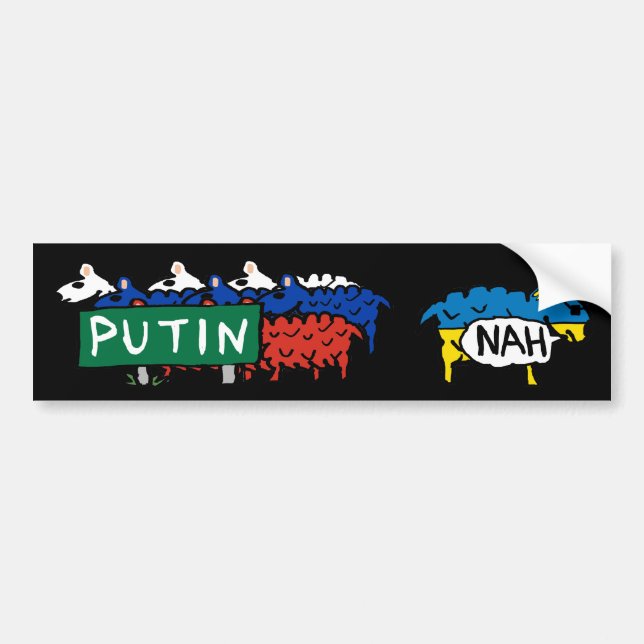 Adesivo Para Carro Anti-Putin (Frente)