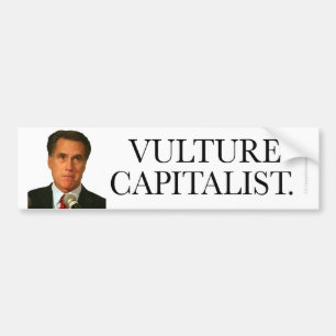 Adesivo Para Carro Anti-Romney capitalista do abutre da etiqueta