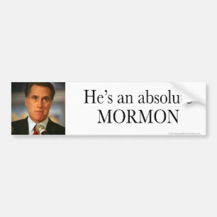 Adesivo Para Carro Anti-Romney Mormon do Absolute da etiqueta