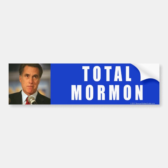 Adesivo Para Carro Anti-Romney Mormon total (Frente)