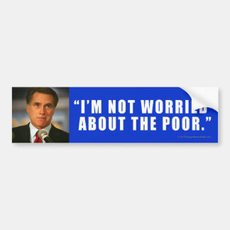 Adesivo Para Carro Anti-Romney pobres da etiqueta