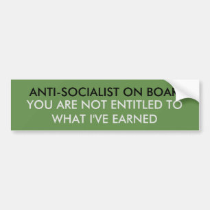 ADESIVO PARA CARRO ANTI-SOCIALISM