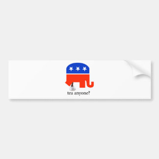 Adesivo Para Carro Anti tombadilho do elefante do tea party no copo