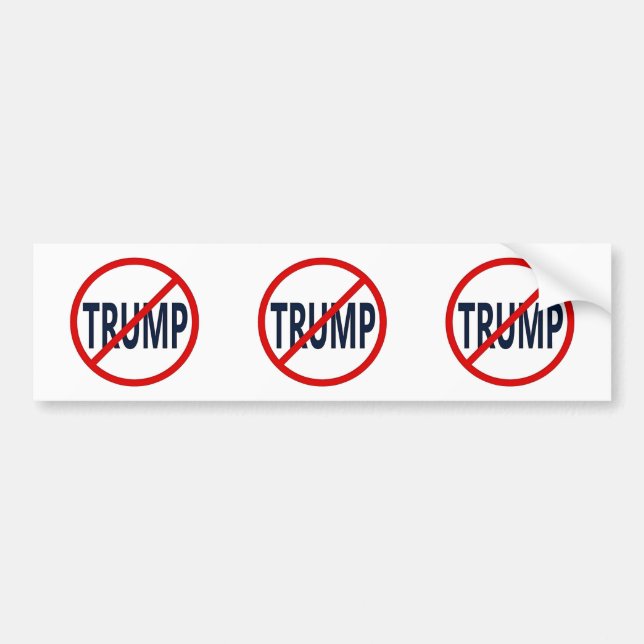 Adesivo Para Carro Anti-Trump No Trump Bumper Sticker (Frente)