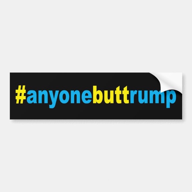 Adesivo Para Carro #anyonebuttrump (Frente)