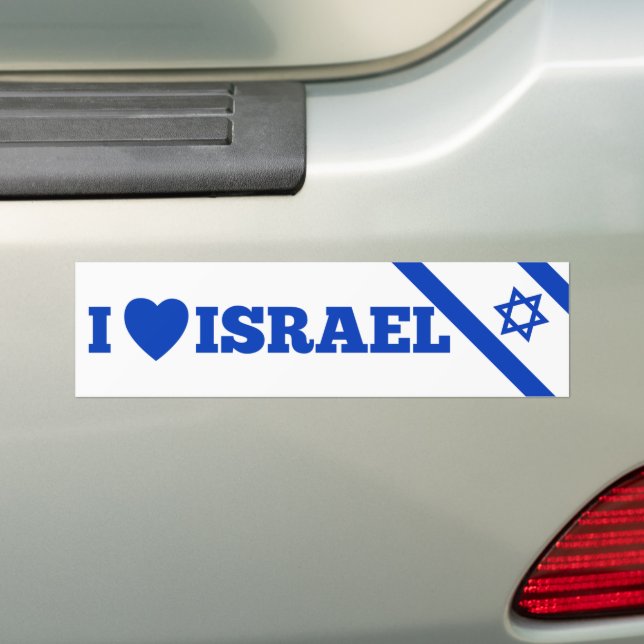 Adesivo Para Carro Apoiar Israel I Love Israel (No carro)