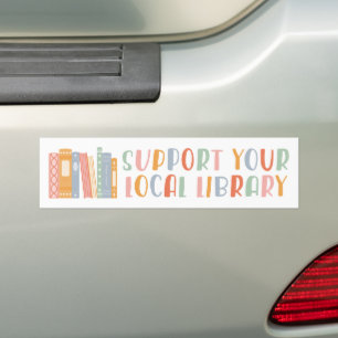 Adesivo Para Carro Apoie Sua Biblioteca Local