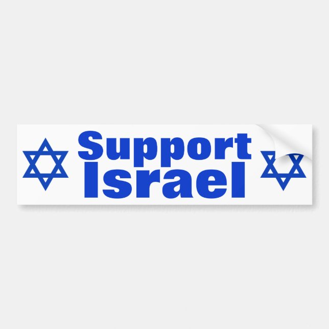 Adesivo Para Carro Apoio Israel (Frente)