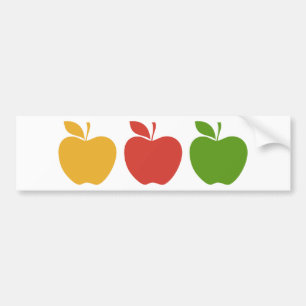 Adesivo Para Carro Apple verde vermelho amarelo