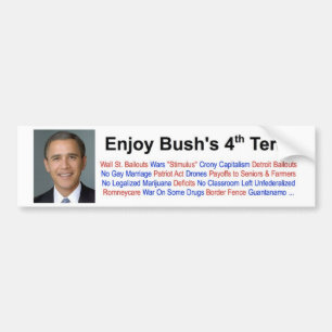 Adesivo Para Carro Aprecie termo de Bush o 4o