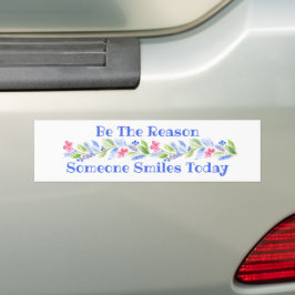 Adesivo Para Carro Aquarela Pastel Floral SEJA O MOTIVO SORRISO