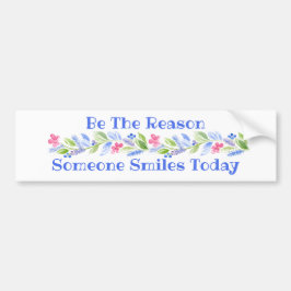 Adesivo Para Carro Aquarela Pastel Floral SEJA O MOTIVO SORRISO