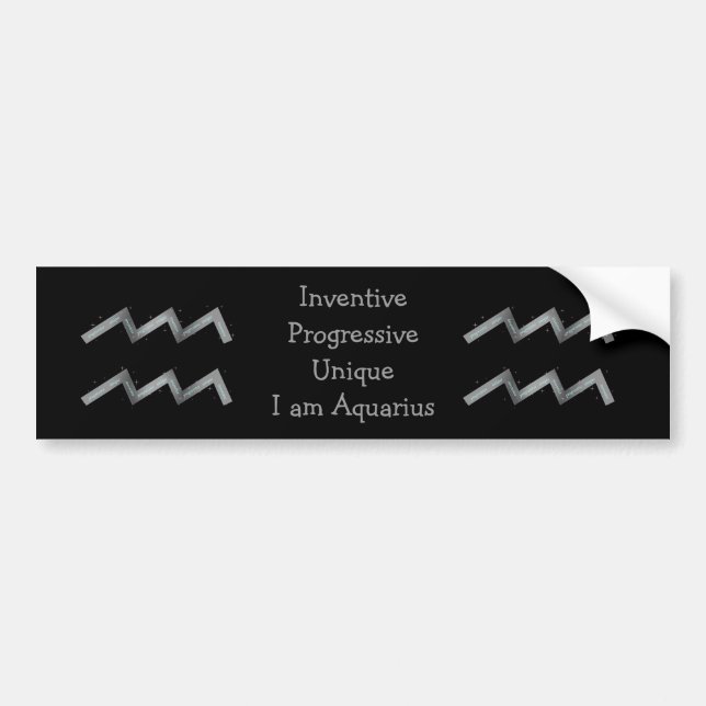 Adesivo Para Carro Aquarius Bumper Sticker (Frente)