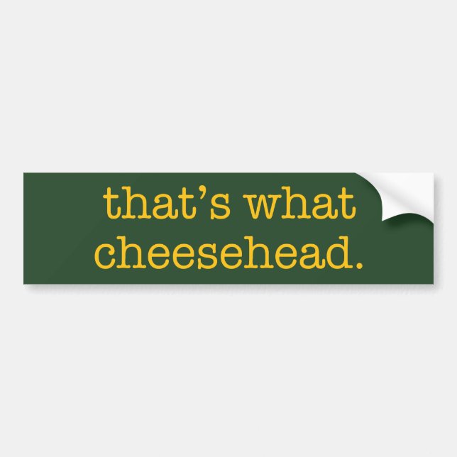 Adesivo Para Carro Aquele é que Cheesehead (Frente)