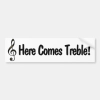 Aqui Vem Treble! Música engraçada G Clef Pun