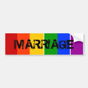 ADESIVO PARA CARRO ARCO-ÍRIS ALEGRE DO CASAMENTO LGBT