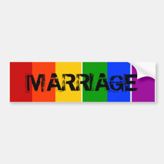 ADESIVO PARA CARRO ARCO-ÍRIS ALEGRE DO CASAMENTO LGBT