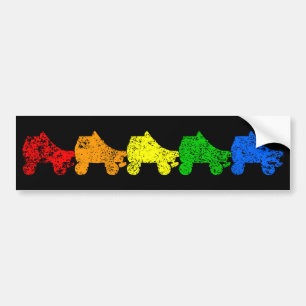 Adesivo Para Carro arco-íris do skate de rolo