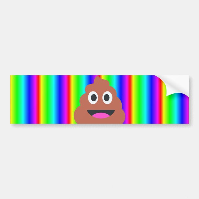 Adesivo Para Carro arco-íris emoji (Frente)