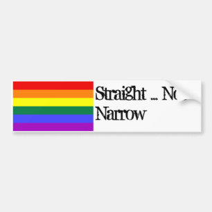Adesivo Para Carro arco-íris, estreito do hetero… não