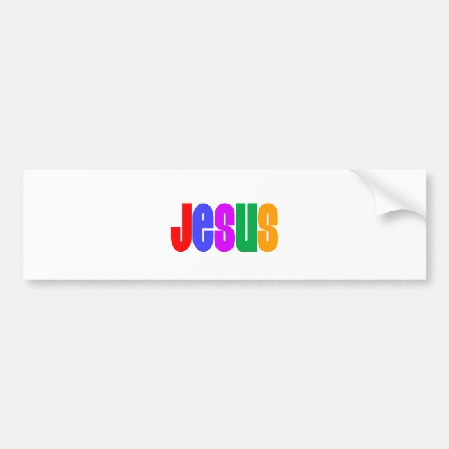 Adesivo Para Carro Arco-íris Jesus (Frente)