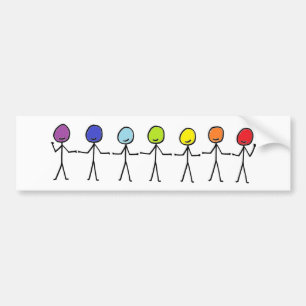 Adesivo Para Carro Arco-íris Stickmen