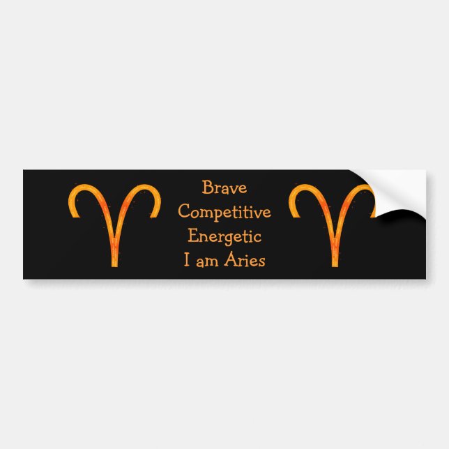 Adesivo Para Carro Aries Bumper Sticker (Frente)