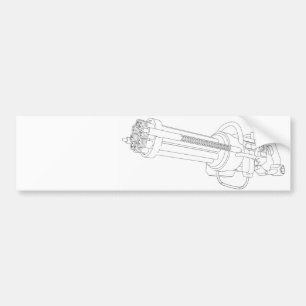 Adesivo Para Carro Arma de Rotação Steampunk