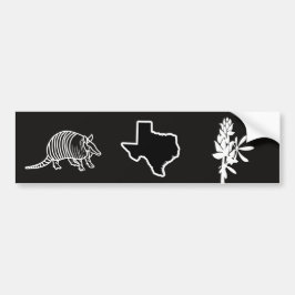 Adesivo Para Carro Armadilos e Bluebonnet Texas Bumper Sticker