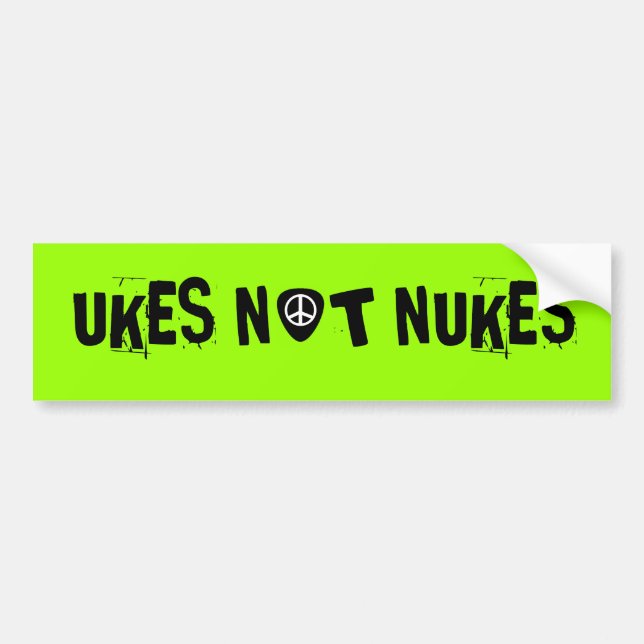 ADESIVO PARA CARRO ARMAS NUCLEARES DE UKES NÃO! (Frente)