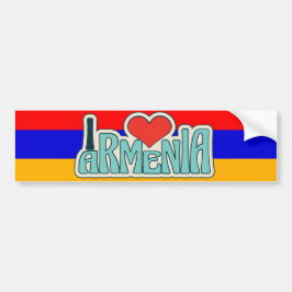 Adesivo Para Carro Armênia Bumper Sticker / Eu amo Armênia