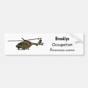 Adesivo Para Carro Army helicopter cartoon illustration