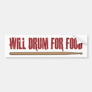 Adesivo Para Carro Arraste Para A Comida Do Bumper Do Drummer