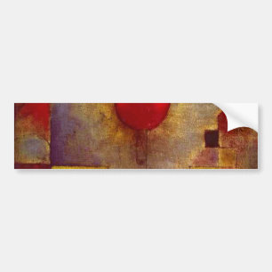 Adesivo Para Carro Arte Colorida Abstrata Balão Vermelho Paul Klee 