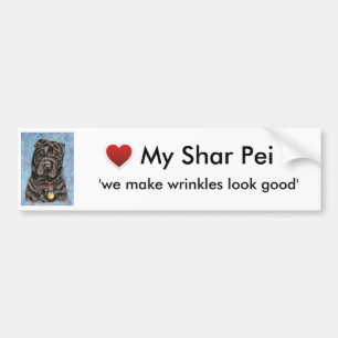 Adesivo Para Carro Arte do cão de Shar-Pei do chinês - Tia