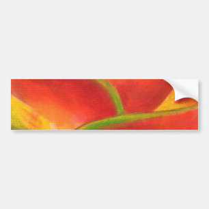 Adesivo Para Carro Arte vermelha da flor de Heliconia - multi