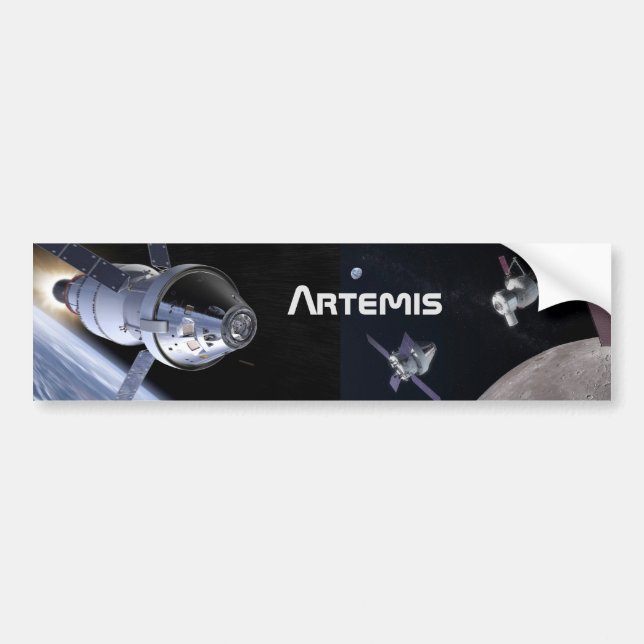 Adesivo Para Carro Artemis Orion SLS Moon Mission (Frente)